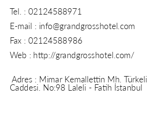 Grand Gross Hotel iletiim bilgileri